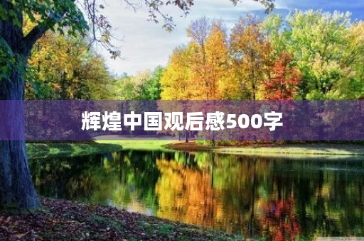 辉煌中国观后感500字 辉煌中国观后感500字