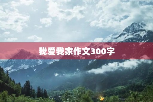 我爱我家作文300字