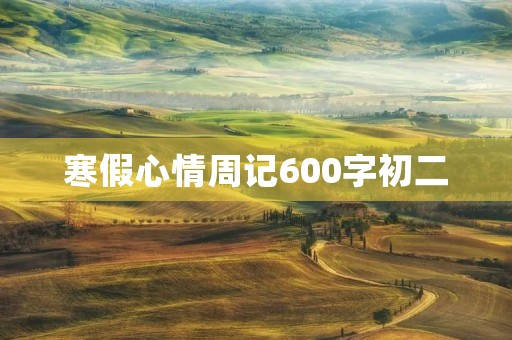 寒假心情周记600字初二 寒假心情周记600字初二