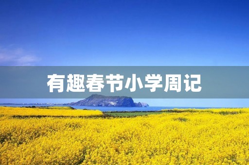 有趣春节小学周记 有趣春节小学周记