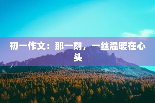 初一作文：那一刻，一丝温暖在心头