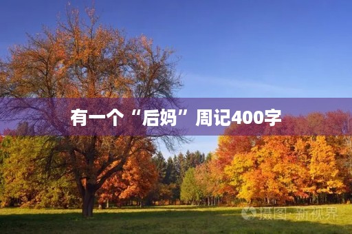 有一个“后妈”周记400字 有一个“后妈”周记400字