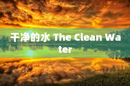 干净的水 The Clean Water 干净的水 The Clean Water