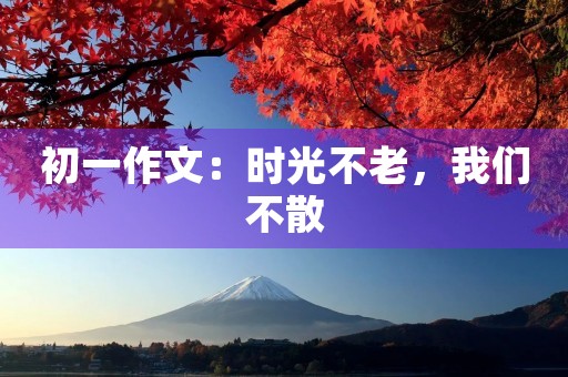 初一作文：时光不老，我们不散