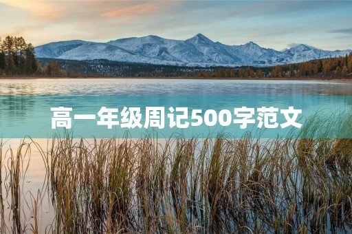 高一年级周记500字范文【五篇】
