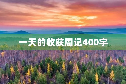 一天的收获周记400字
