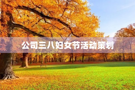 公司三八妇女节活动策划