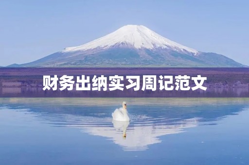 财务出纳实习周记范文 财务出纳实习周记范文