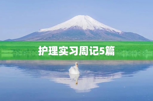 护理实习周记5篇