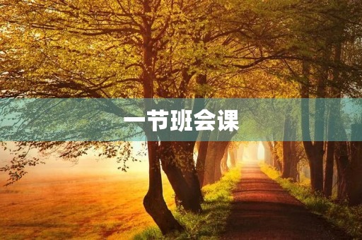一节班会课 一节班会课