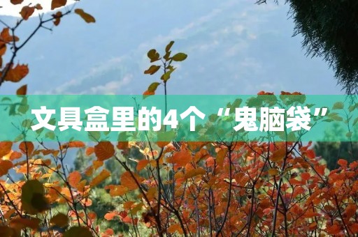 文具盒里的4个“鬼脑袋”