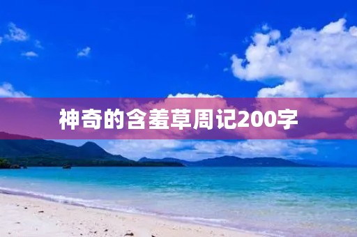 神奇的含羞草周记200字 神奇的含羞草周记200字