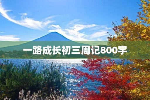 一路成长初三周记800字
一路成长初三周记800字