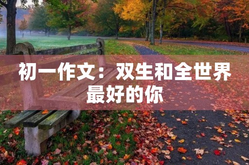 初一作文：双生和全世界最好的你