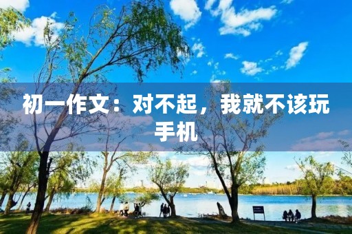 初一作文:对不起,我就不该玩手机 初一作文:对不起,我就不该玩手机