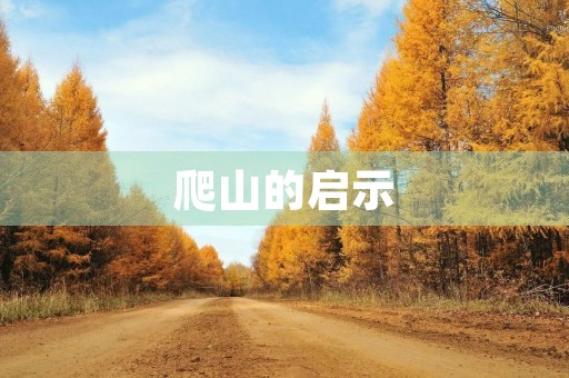 爬山的启示 爬山的启示