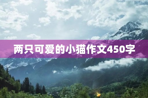 两只可爱的小猫作文450字 两只可爱的小猫作文450字