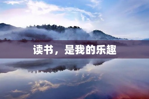 读书,是我的乐趣 读书,是我的乐趣