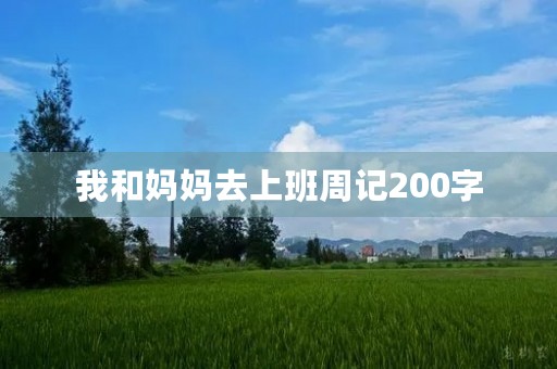 我和妈妈去上班周记200字