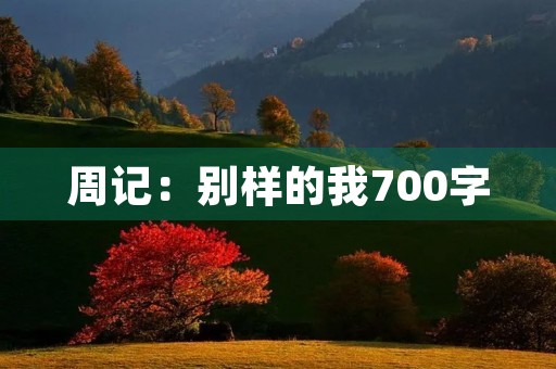 周记：别样的我700字