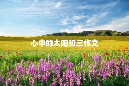 心中的太阳初三作文