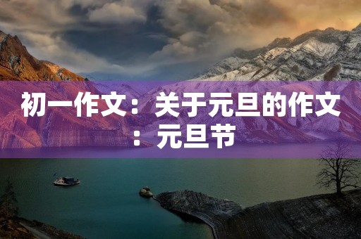 初一作文：关于元旦的作文：元旦节