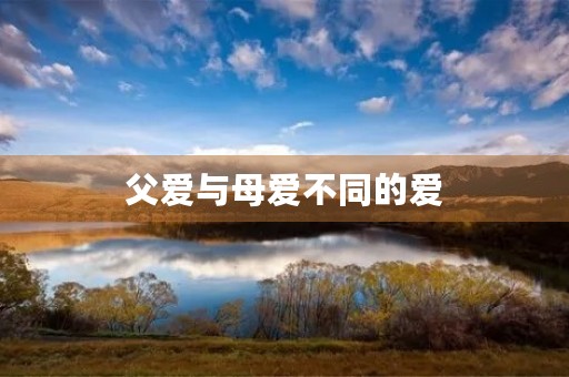 父爱与母爱不同的爱 父爱与母爱不同的爱