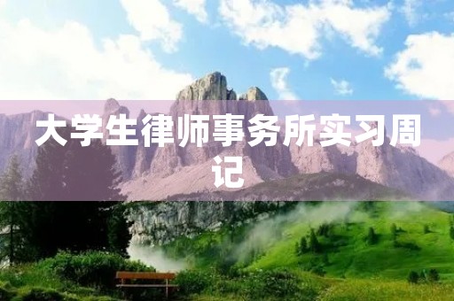 大学生律师事务所实习周记 大学生律师事务所实习周记