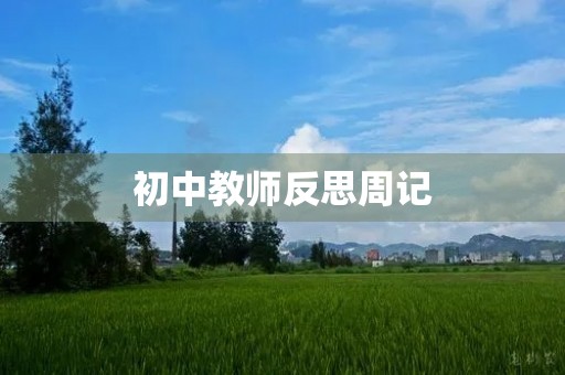 初中教师反思周记 初中教师反思周记