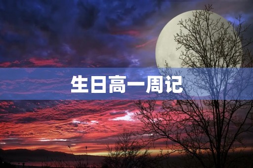 生日高一周记 生日高一周记