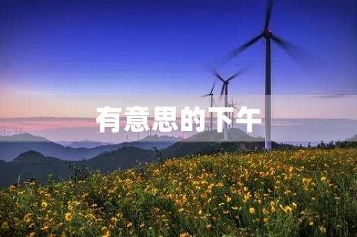 有意思的下午