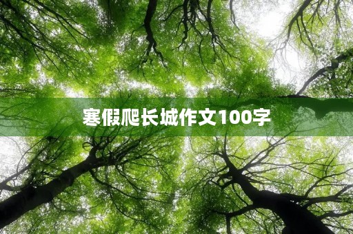 寒假爬长城作文100字 寒假爬长城作文100字