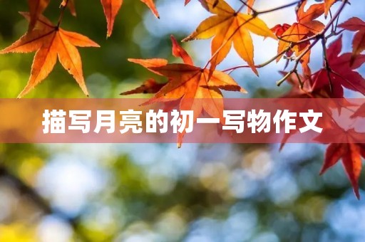 描写月亮的初一写物作文