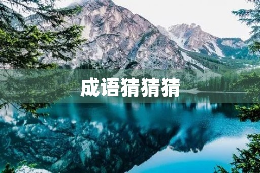 成语猜猜猜 成语猜猜猜