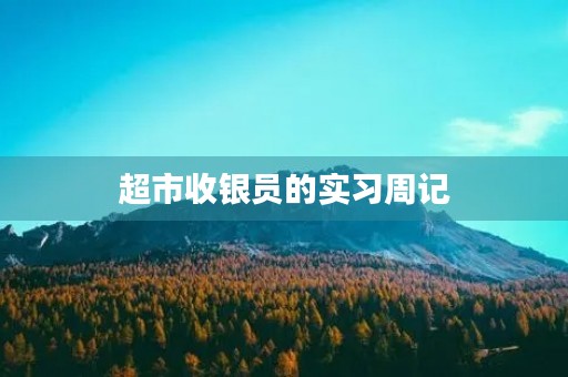 超市收银员的实习周记 超市收银员的实习周记