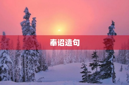 奉诏造句