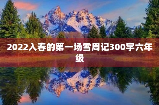 2022入春的第一场雪周记300字六年级 2022入春的第一场雪周记300字六年级