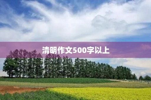 清明作文500字以上 清明作文500字以上