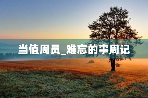 当值周员_难忘的事周记