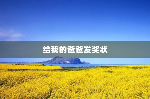 给我的爸爸发奖状