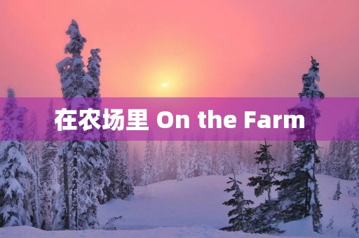 在农场里 On the Farm