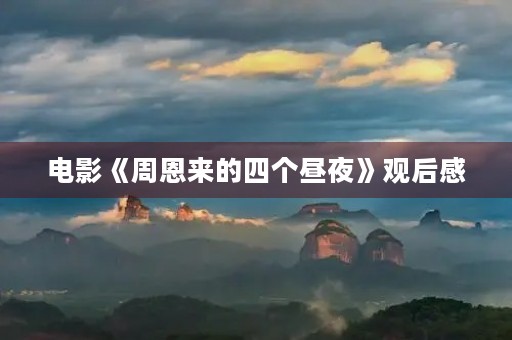 电影《周恩来的四个昼夜》观后感 电影《周恩来的四个昼夜》观后感