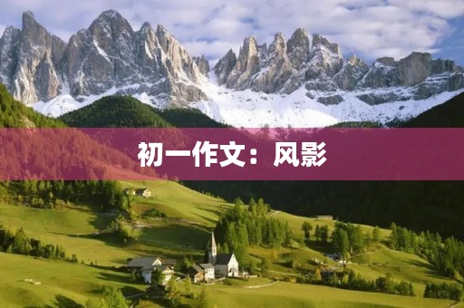 初一作文：风影