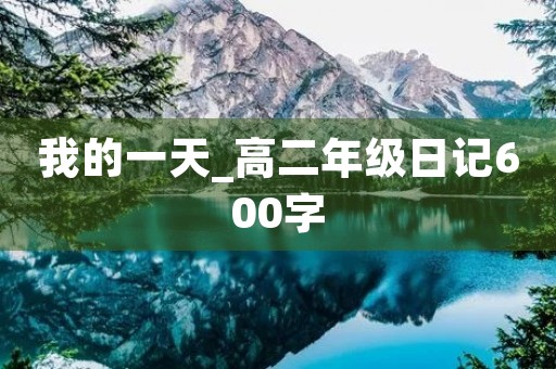 我的一天_高二年级日记600字