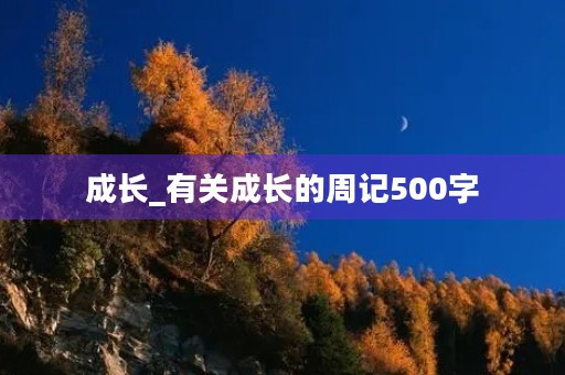 成长_有关成长的周记500字