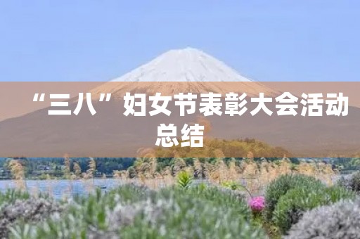 “三八”妇女节表彰大会活动总结 “三八”妇女节表彰大会活动总结
