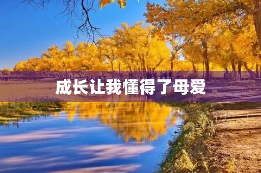 成长让我懂得了母爱