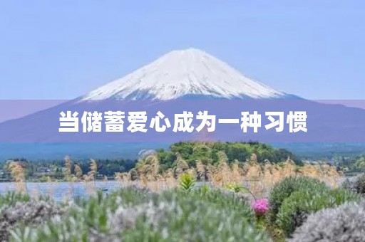 当储蓄爱心成为一种习惯