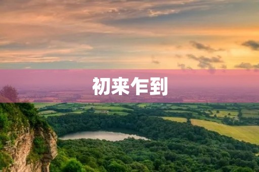 初来乍到 初来乍到
