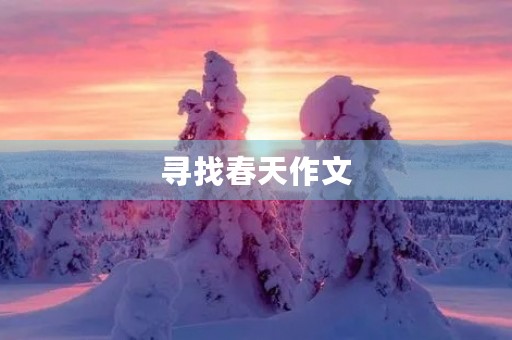 寻找春天作文 寻找春天作文